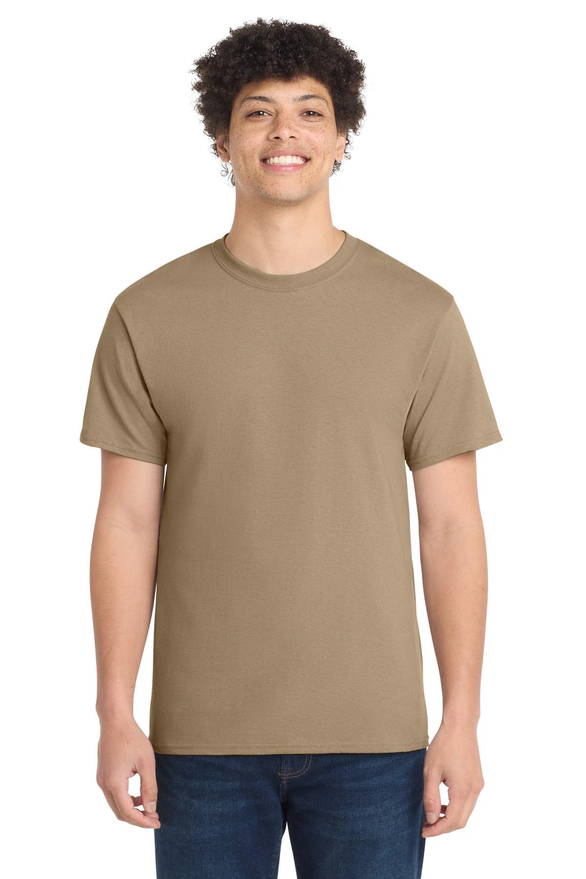 Ashwaubenon High School Football (Boys) - Sand Port & Co Core Cotton Tee. PC54 (model)