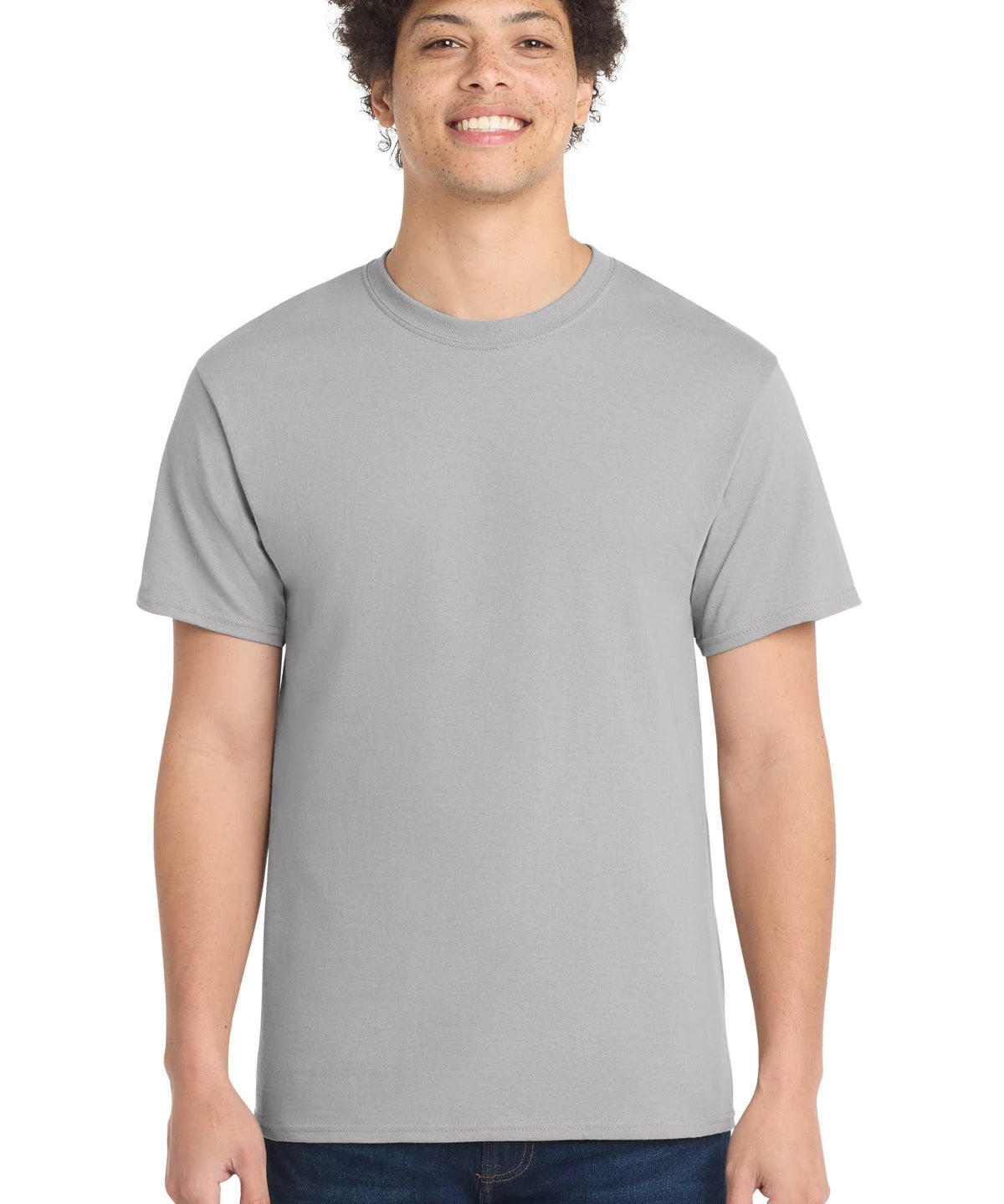 Ashwaubenon High School Football (Boys) - Silver Port & Co Core Cotton Tee. PC54 (model)