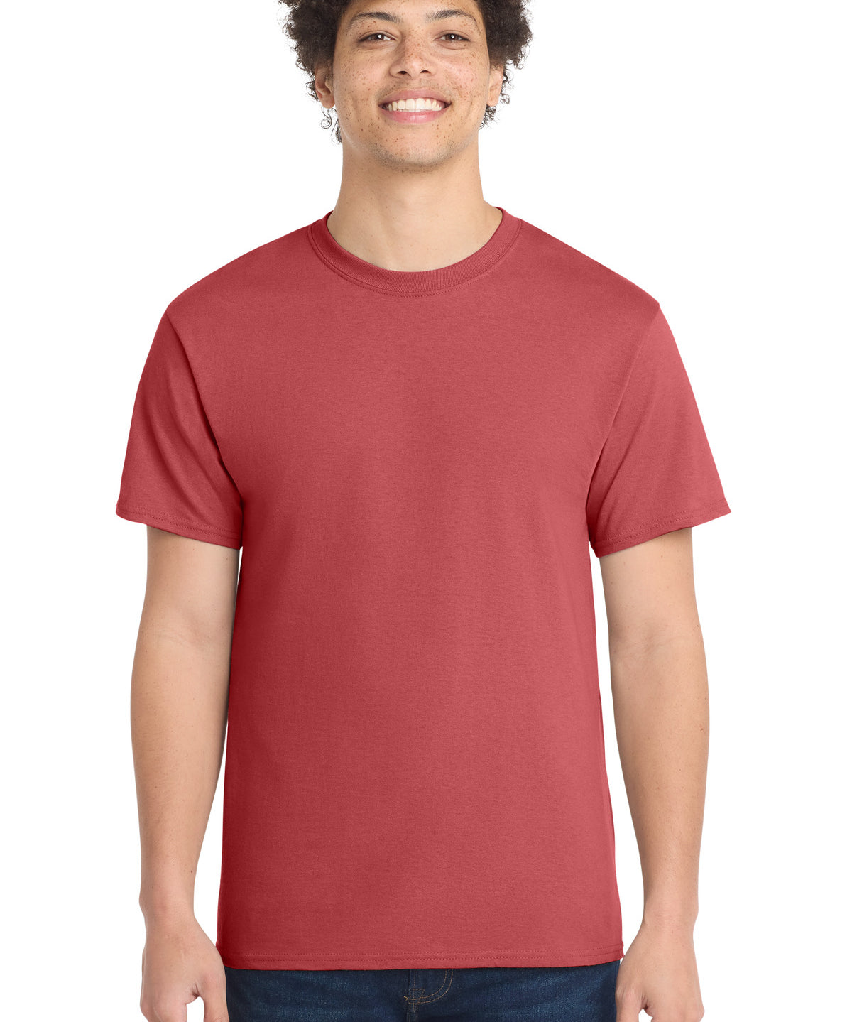Ashwaubenon High School Football (Boys) - Zinnia Port & Co Core Cotton Tee. PC54 (model)
