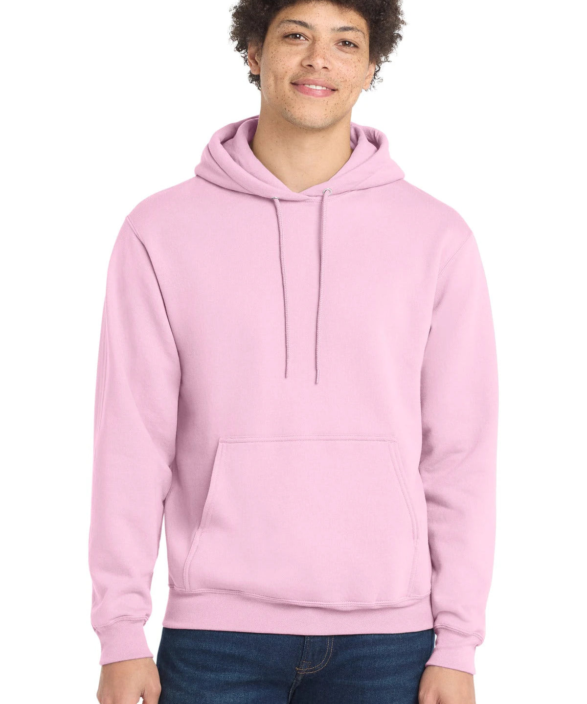 Ashwaubenon High School Football (Boys) - Cherry Blossom Port & Co Core Fleece Pullover Hooded Sweatshirt. PC78H (model)
