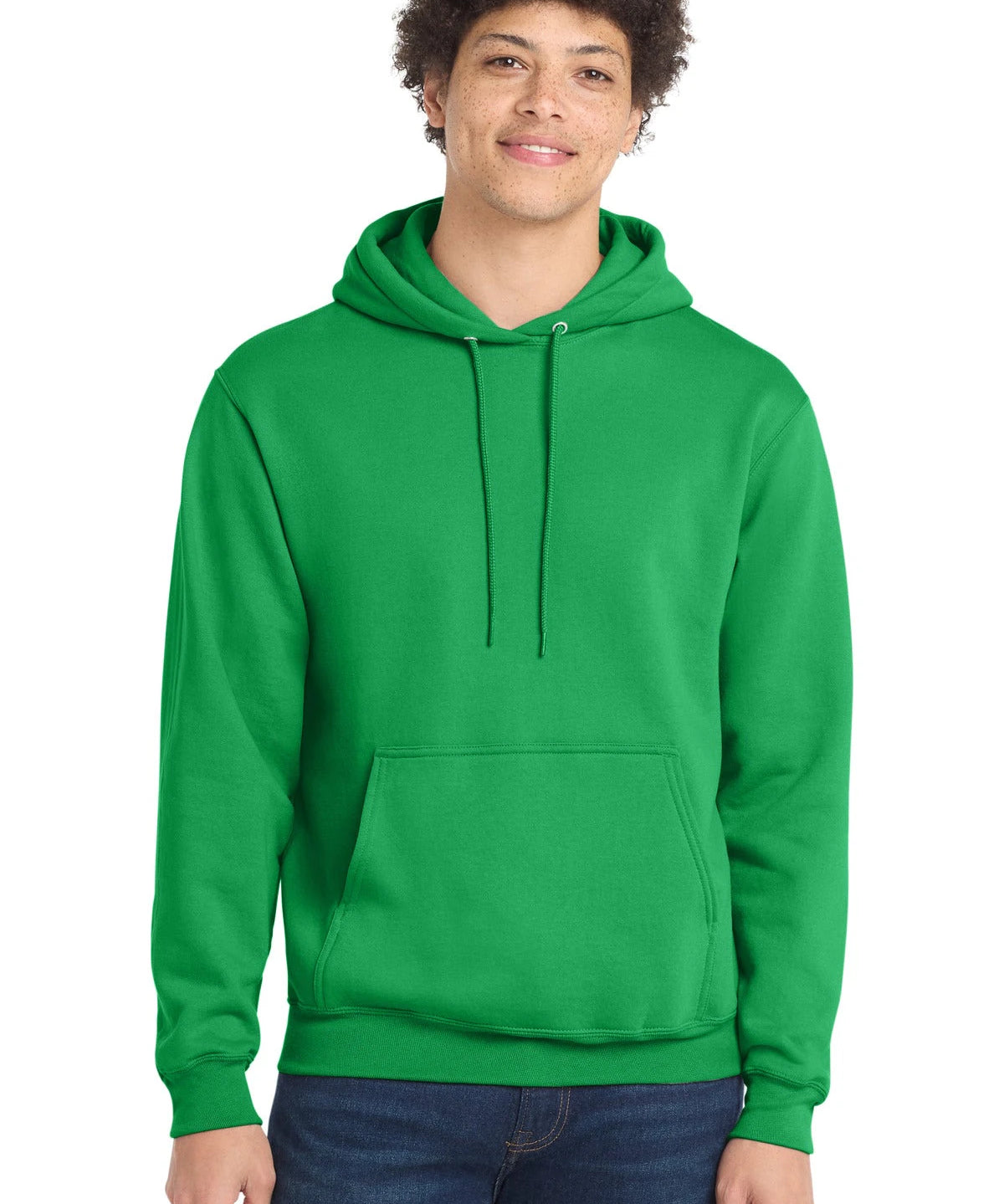 Ashwaubenon High School Football (Boys) - Clover Green Port & Co Core Fleece Pullover Hooded Sweatshirt. PC78H (model)