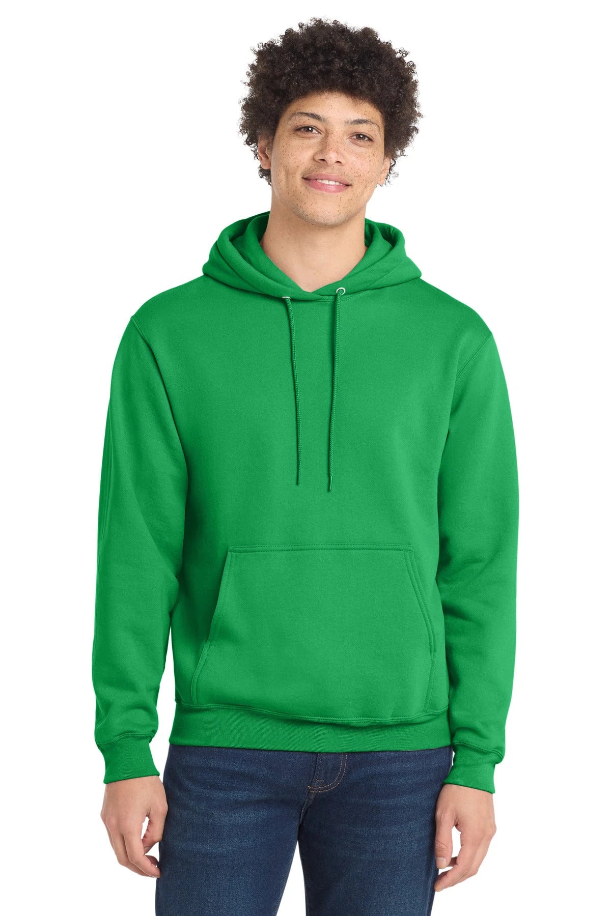 Ashwaubenon High School Football (Boys) - Clover Green Port & Co Core Fleece Pullover Hooded Sweatshirt. PC78H (model)