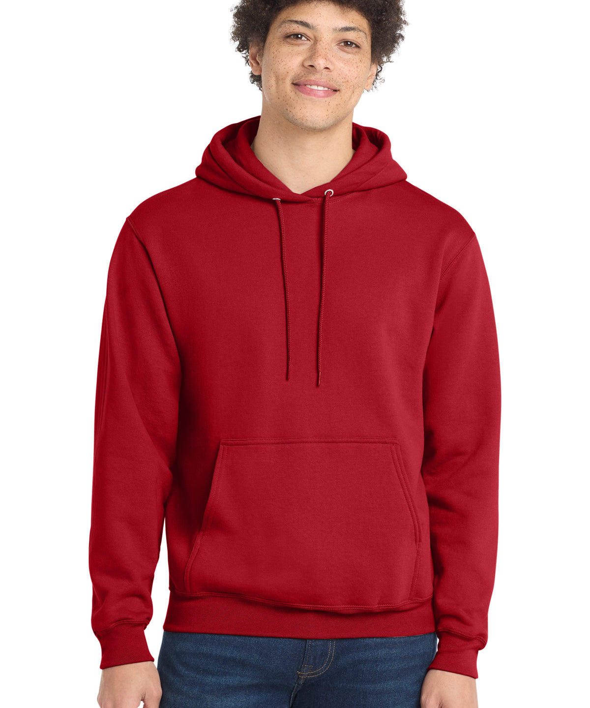 Ashwaubenon High School Football (Boys) - Red Port & Co Core Fleece Pullover Hooded Sweatshirt. PC78H (model)
