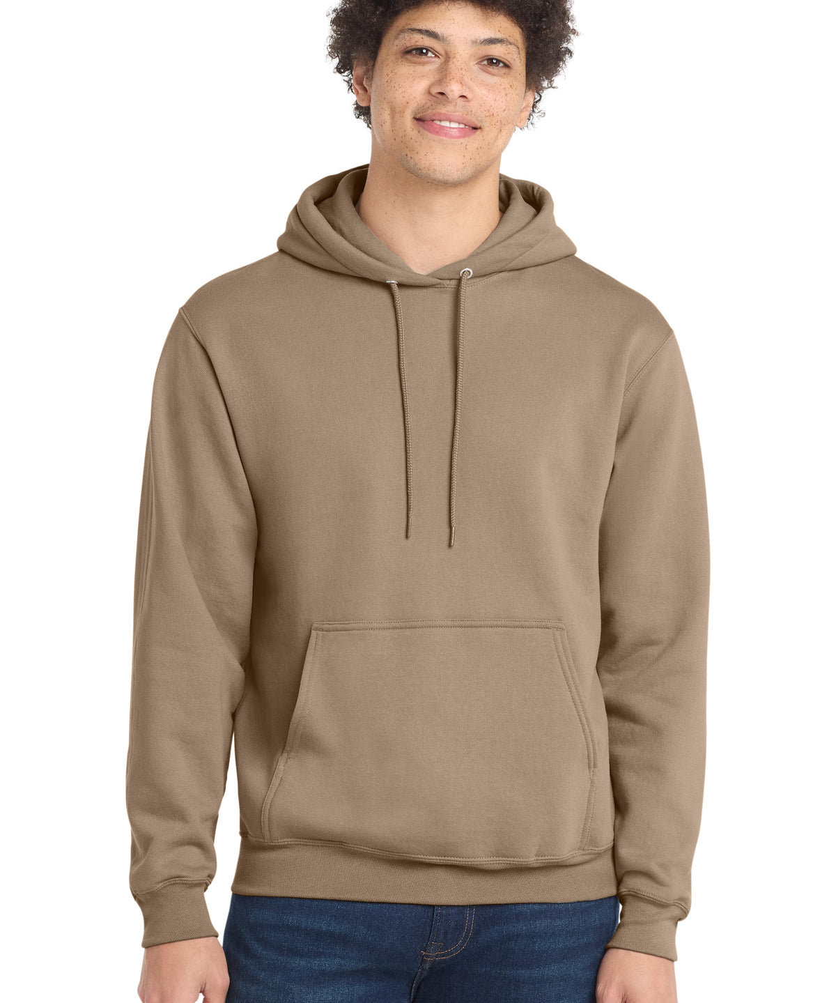 Ashwaubenon High School Football (Boys) - Sand Port & Co Core Fleece Pullover Hooded Sweatshirt. PC78H (model)