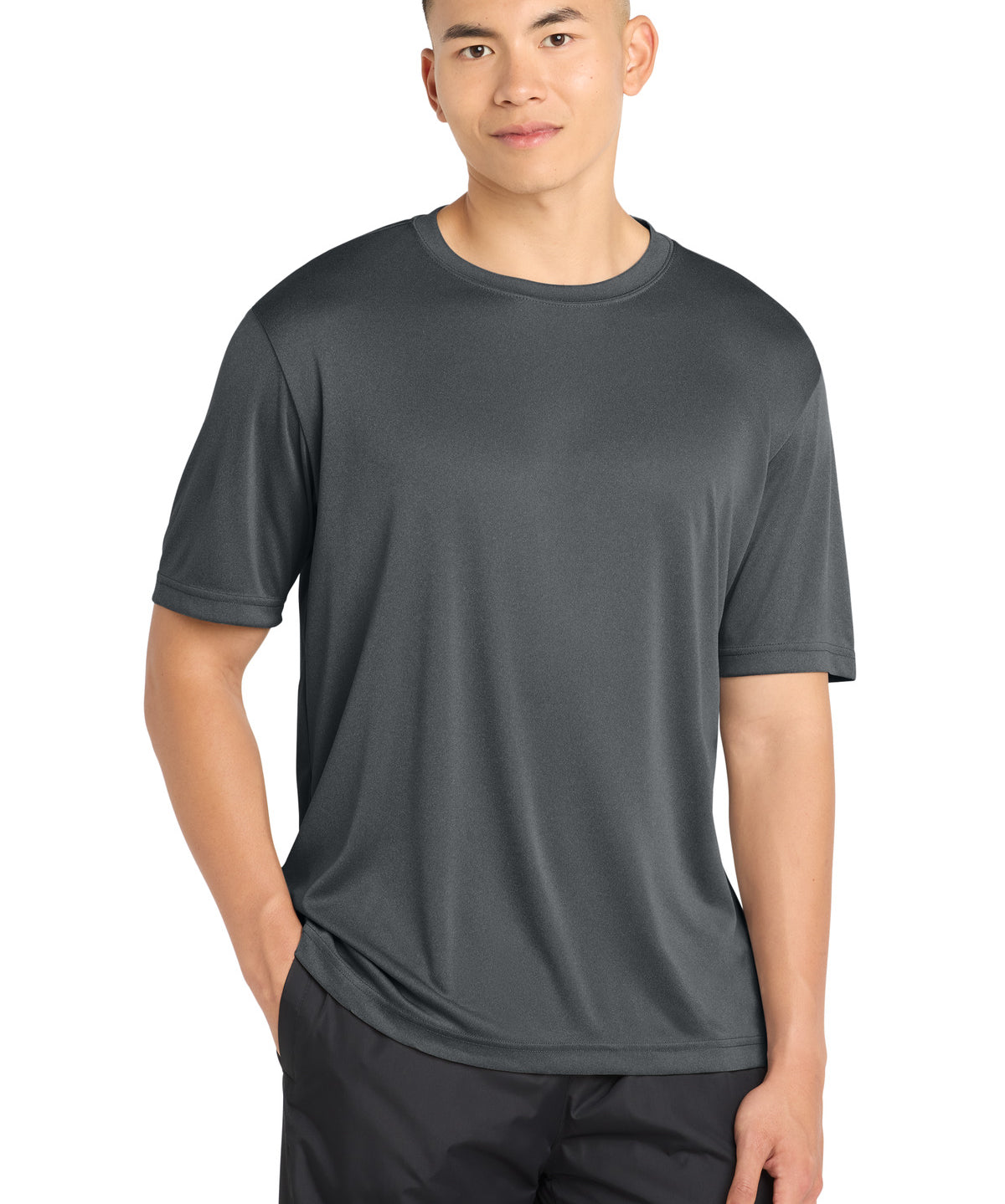 Ashwaubenon High School Football (Boys) - Iron Grey Heather Sport-Tek PosiCharge Competitor Tee. ST350 (model)
