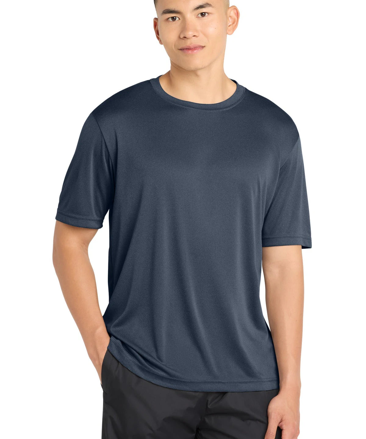 Ashwaubenon High School Football (Boys) - True Navy Heather Sport-Tek PosiCharge Competitor Tee. ST350 (model)