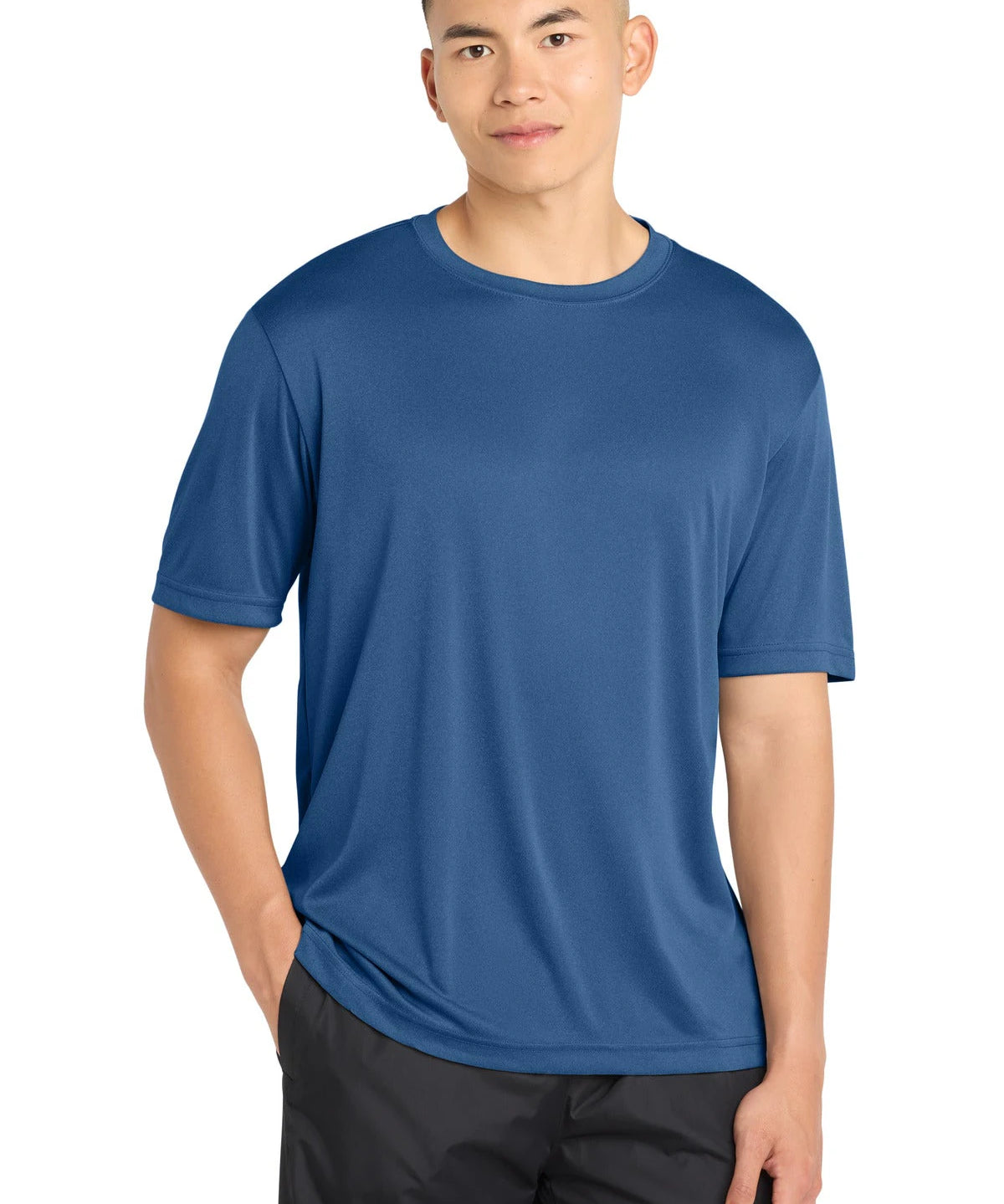 Ashwaubenon High School Football (Boys) - True Royal Heather Sport-Tek PosiCharge Competitor Tee. ST350 (model)