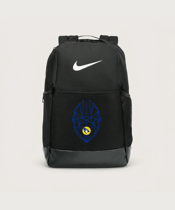 Waseca High School Football (Boys) - Black Nike Brasilia Medium Backpack NKDH7709