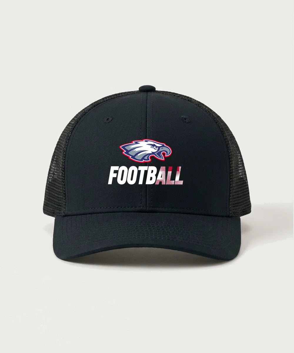 Pequot Lakes High School Football (Boys) - Black/ Black Sport-Tek Club Trucker Cap STC46
