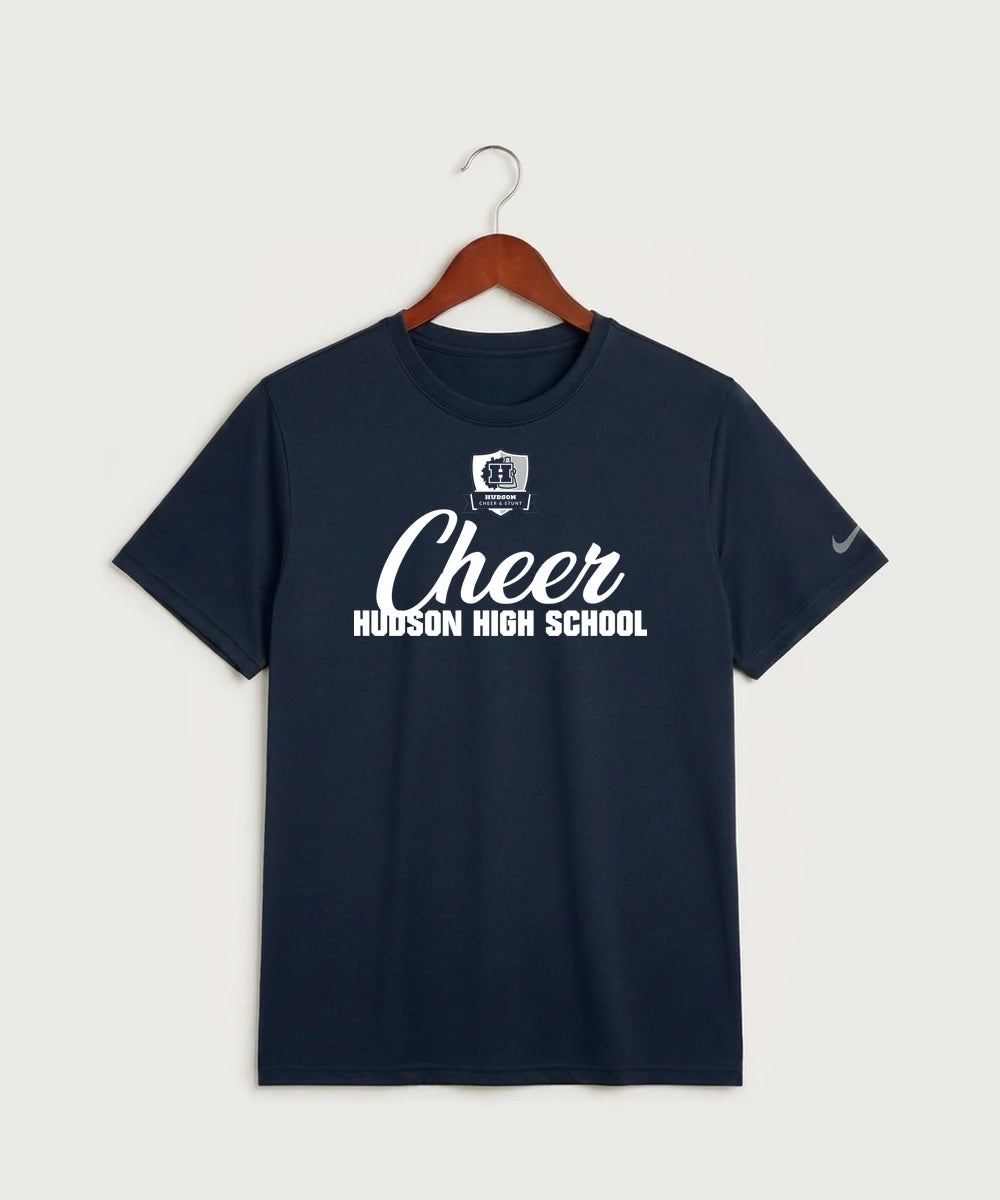Hudson Cheer & Stunt - College Navy Nike Swoosh Sleeve rLegend Tee NKDX8730
