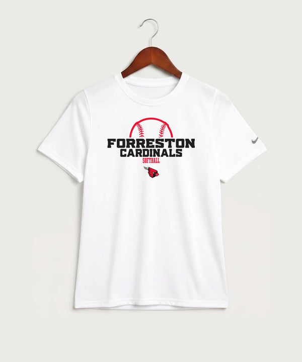 Forreston Softball - White Nike Youth Swoosh Sleeve rLegend Tee NKDX8787