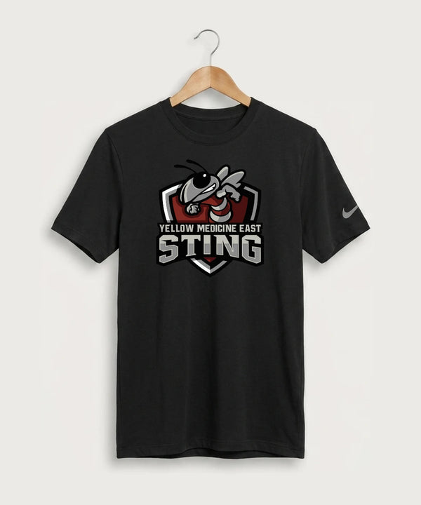 Yellow Medicine East High School Football (Boys) - Black Nike Swoosh Sleeve rLegend Tee NKDX8730