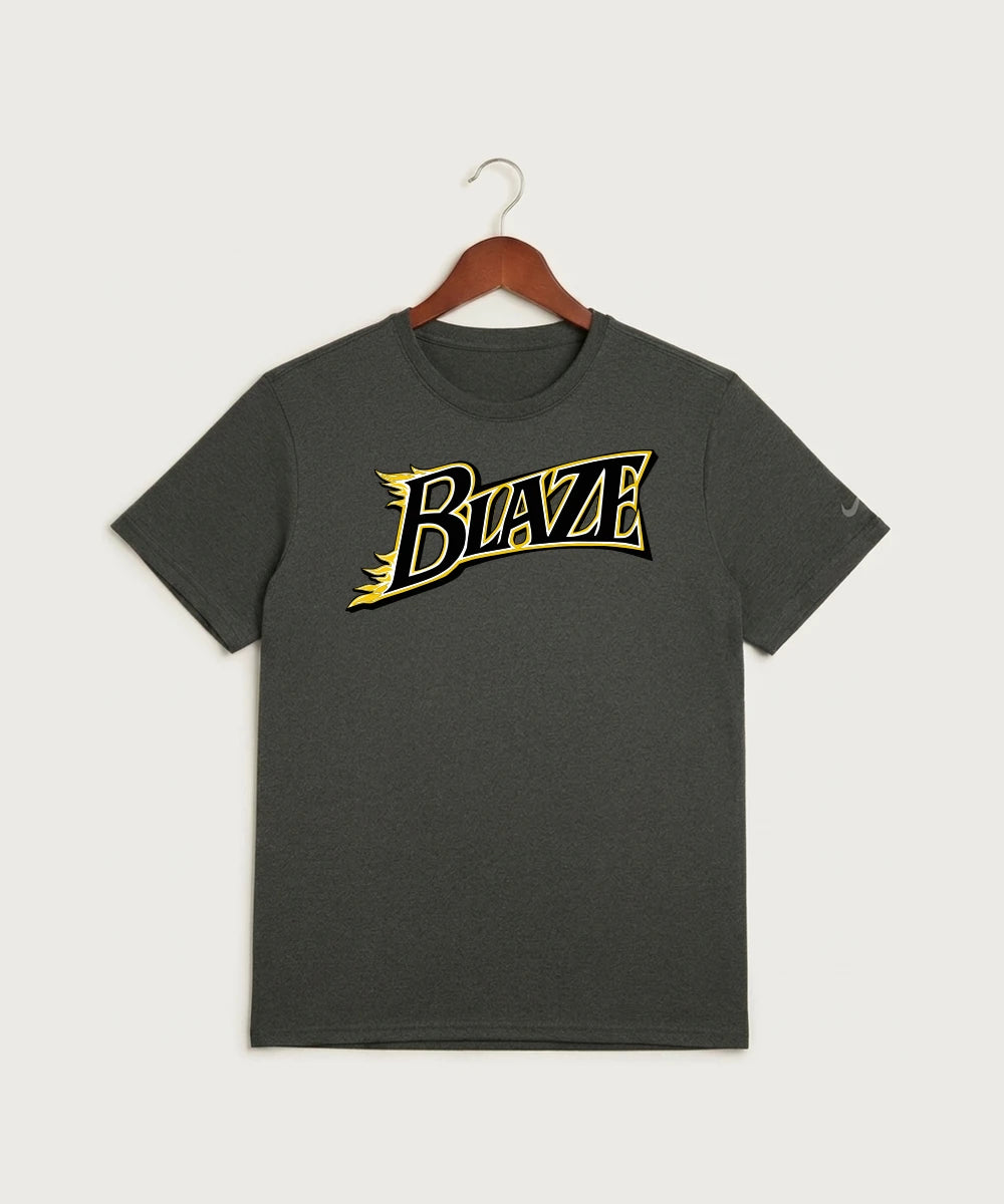 Burnsville High School Football (Boys) - Dark Smoke Heather Nike Swoosh Sleeve rLegend Tee NKDX8730