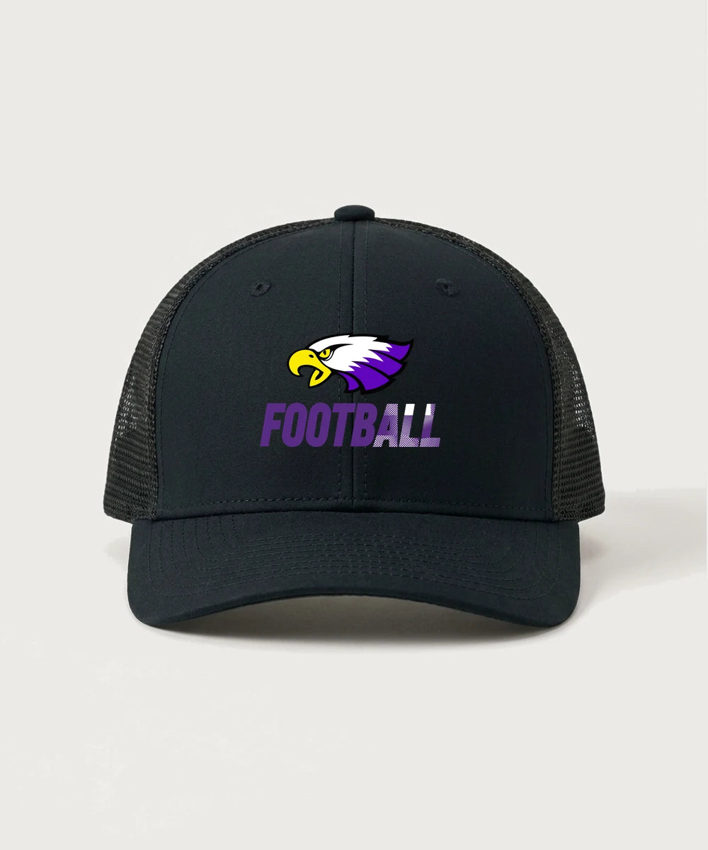 Red Wing High School Football - Black/ Black Sport-Tek Club Trucker Cap STC46
