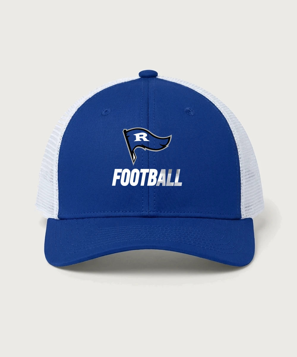 Red Lake County Central Football (Boys) - True Royal/ White Sport-Tek Club Trucker Cap STC46