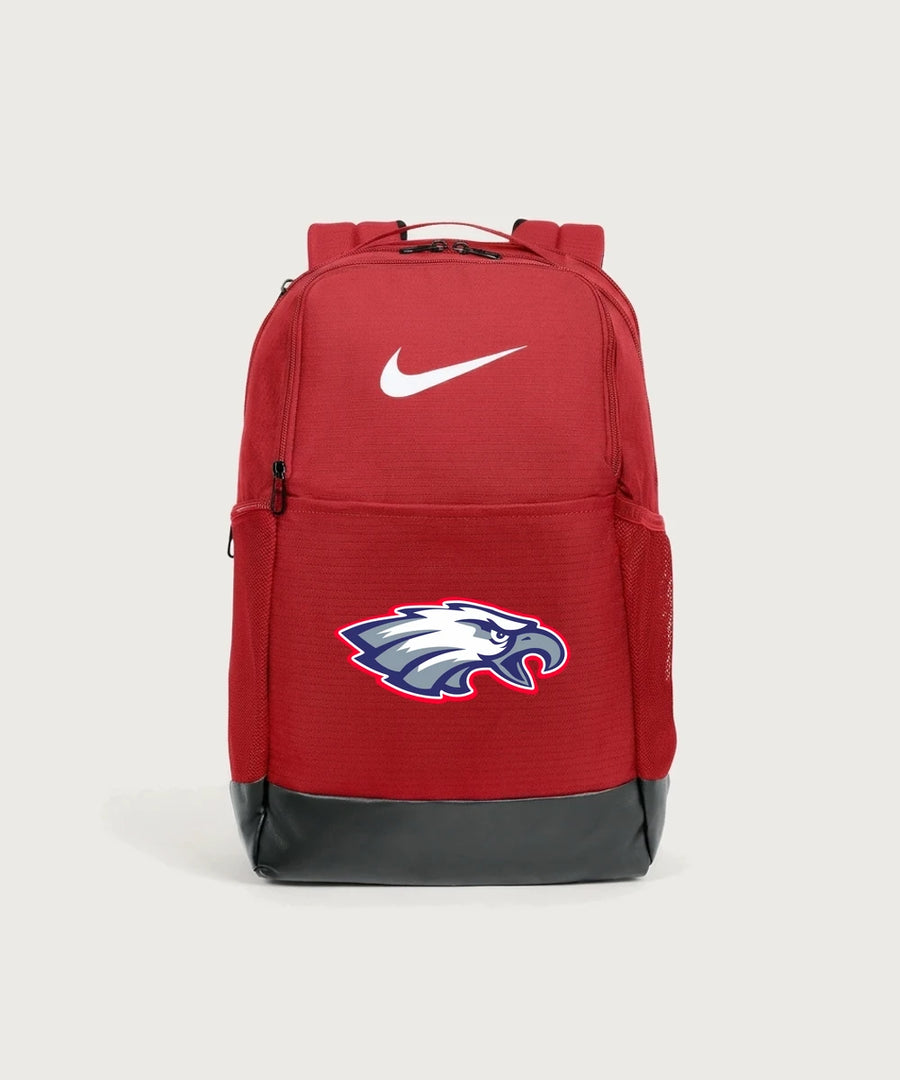 Pequot Lakes High School Football (Boys) - University Red Nike Brasilia Medium Backpack NKDH7709