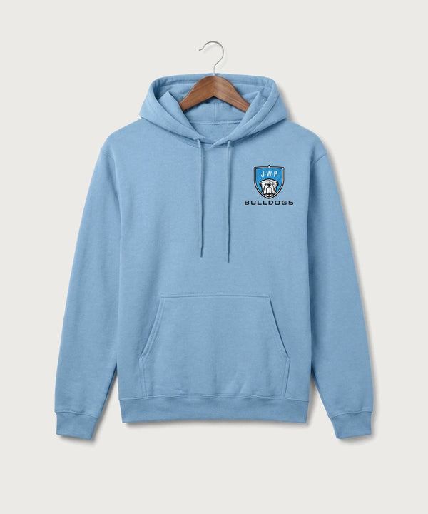 Janesville Waldorf Pemberton Volleyball (Girls) - Tundra Blue Port & Co Core Fleece Pullover Hooded Sweatshirt. PC78H