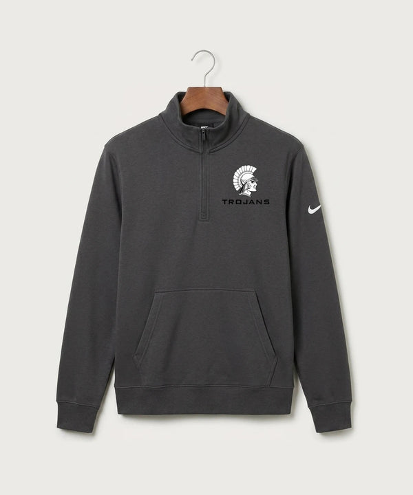 Wauwatosa West Football - Anthracite Nike Club Fleece Sleeve Swoosh 1/2-Zip NKDX6718