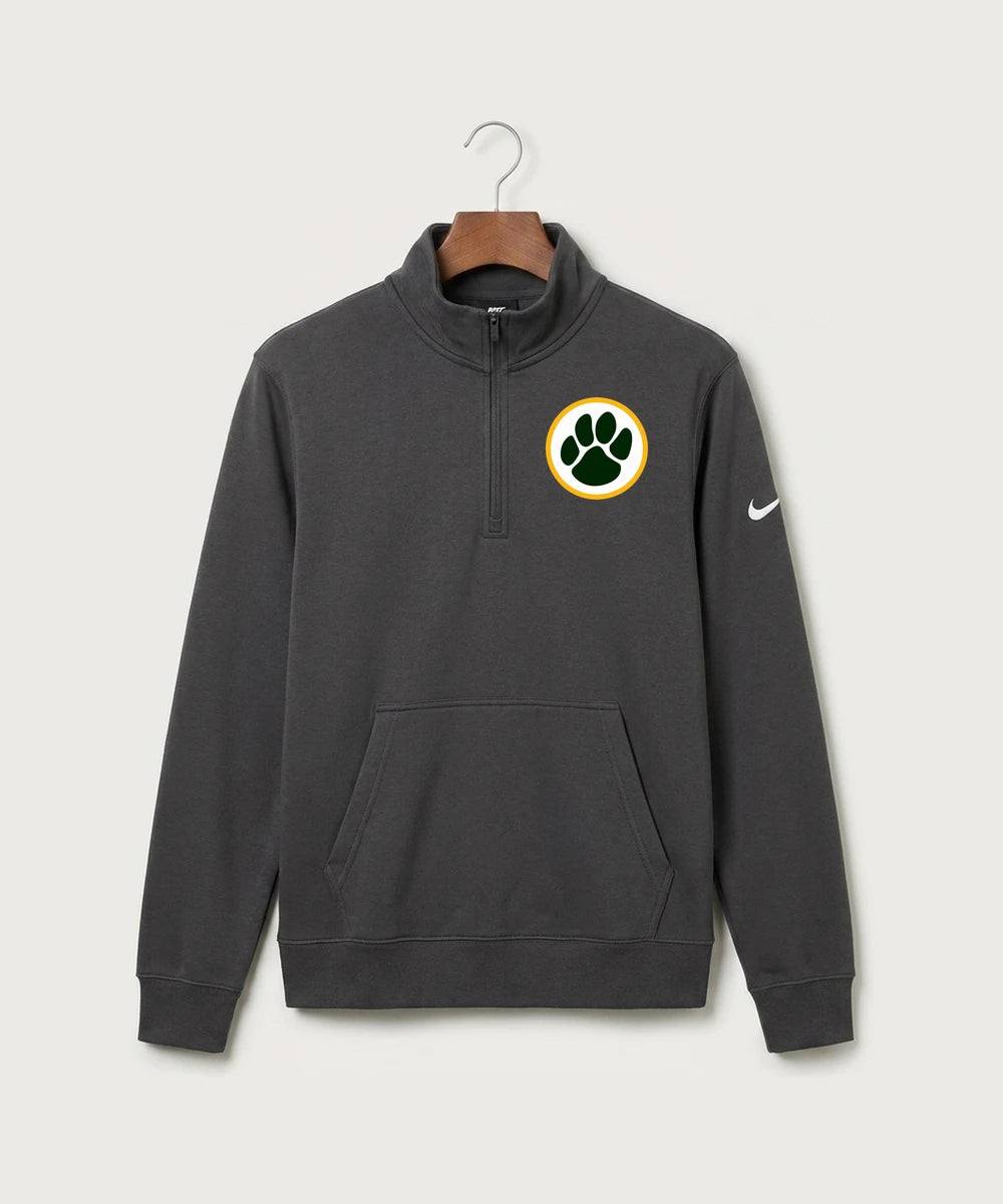Ashwaubenon High School Football (Boys) (Sandbox) - Anthracite Nike Club Fleece Sleeve Swoosh 1/2-Zip NKDX6718