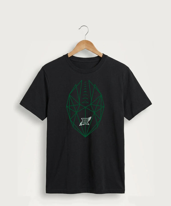 Rock Ridge High School Football (Boys) - Jet Black Port & Co Core Cotton Tee. PC54
