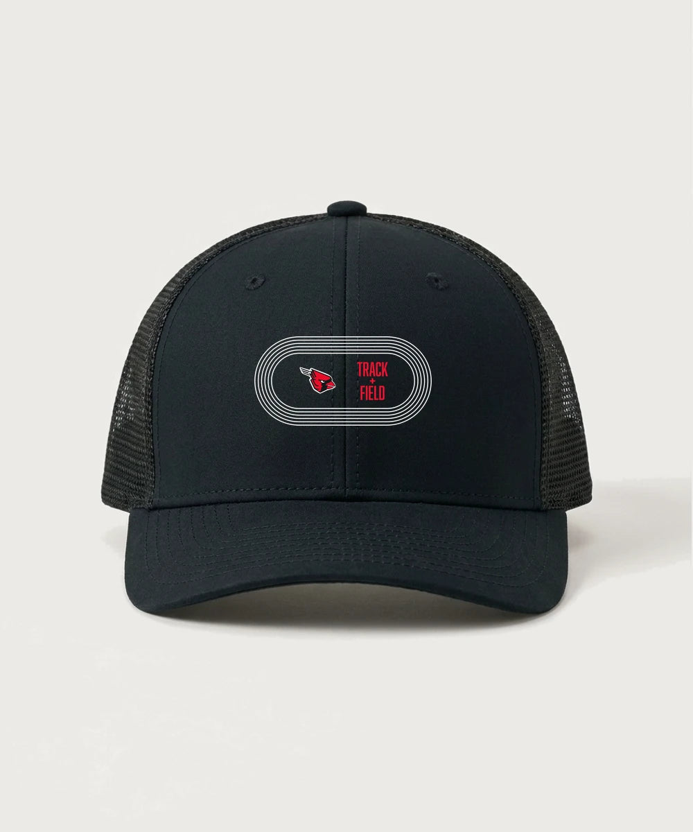 GF E2E Test 02 Track and Field - Black/ Black Sport-Tek Club Trucker Cap STC46