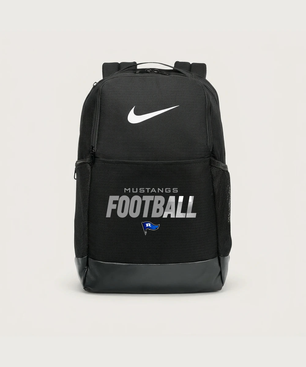 Red Lake County Central Football (Boys) - Black Nike Brasilia Medium Backpack NKDH7709
