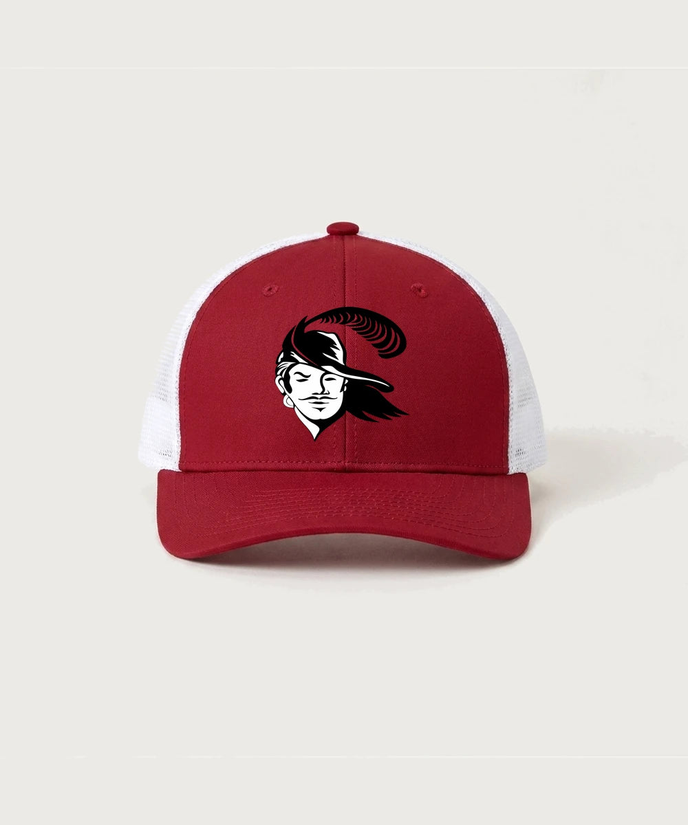 Border West Football (Boys) - Deep Red/ White Sport-Tek Club Trucker Cap STC46