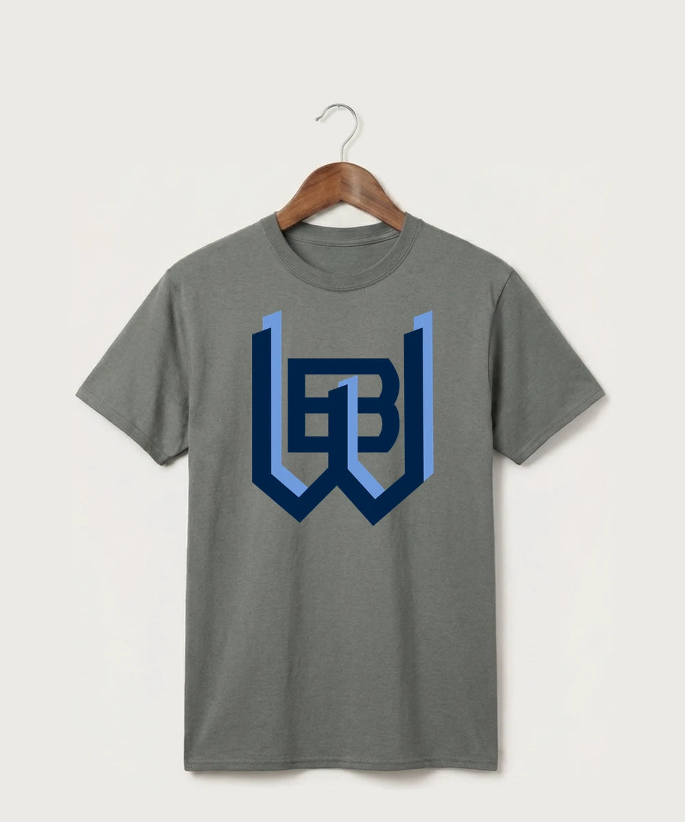 West Bend West High School Football - Medium Grey Port & Co Core Cotton Tee. PC54