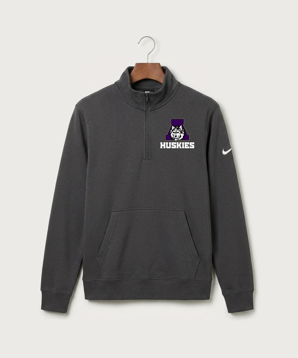 Albany High School Volleyball (Girls) - Anthracite Nike Club Fleece Sleeve Swoosh 1/2-Zip NKDX6718