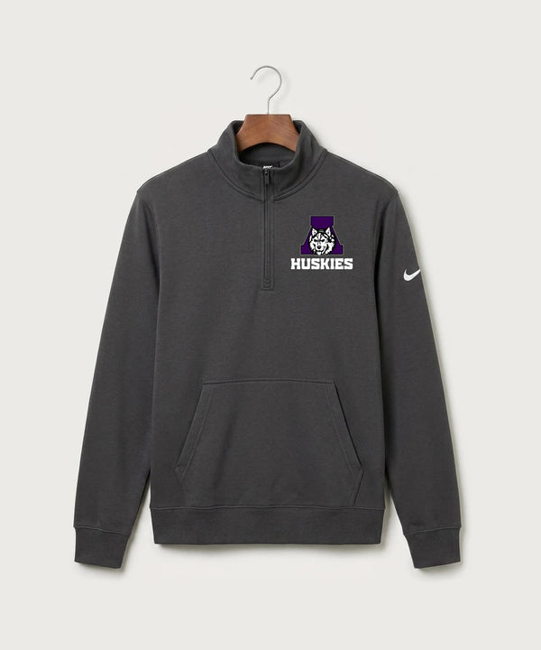 Albany High School Volleyball (Girls) - Anthracite Nike Club Fleece Sleeve Swoosh 1/2-Zip NKDX6718