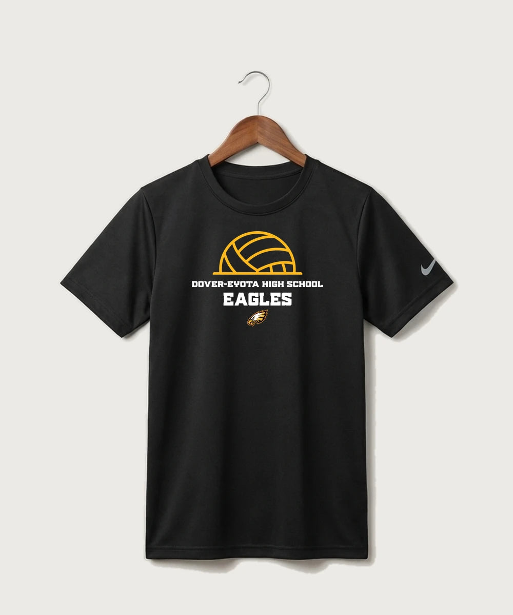Dover-Eyota High School Volleyball (Girls) - Black Nike Youth Swoosh Sleeve rLegend Tee NKDX8787
