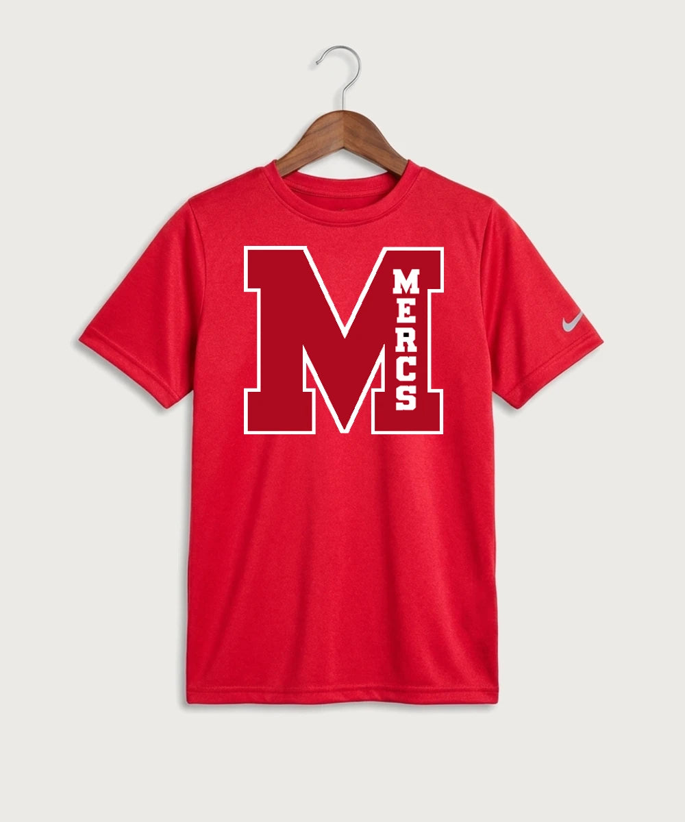 Mcgregor High School Volleyball (Girls) - University Red Nike Youth Swoosh Sleeve rLegend Tee NKDX8787