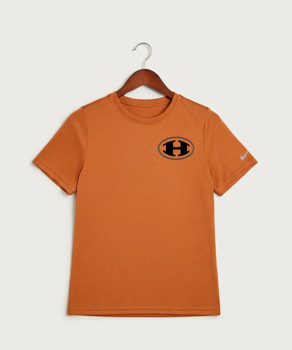 Hutchinson High School Football (Boys) - Desert Orange Nike Youth Swoosh Sleeve rLegend Tee NKDX8787
