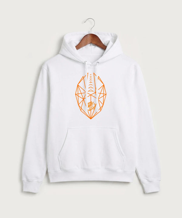 Underwood High School Football (Boys) - White Port & Co Core Fleece Pullover Hooded Sweatshirt. PC78H