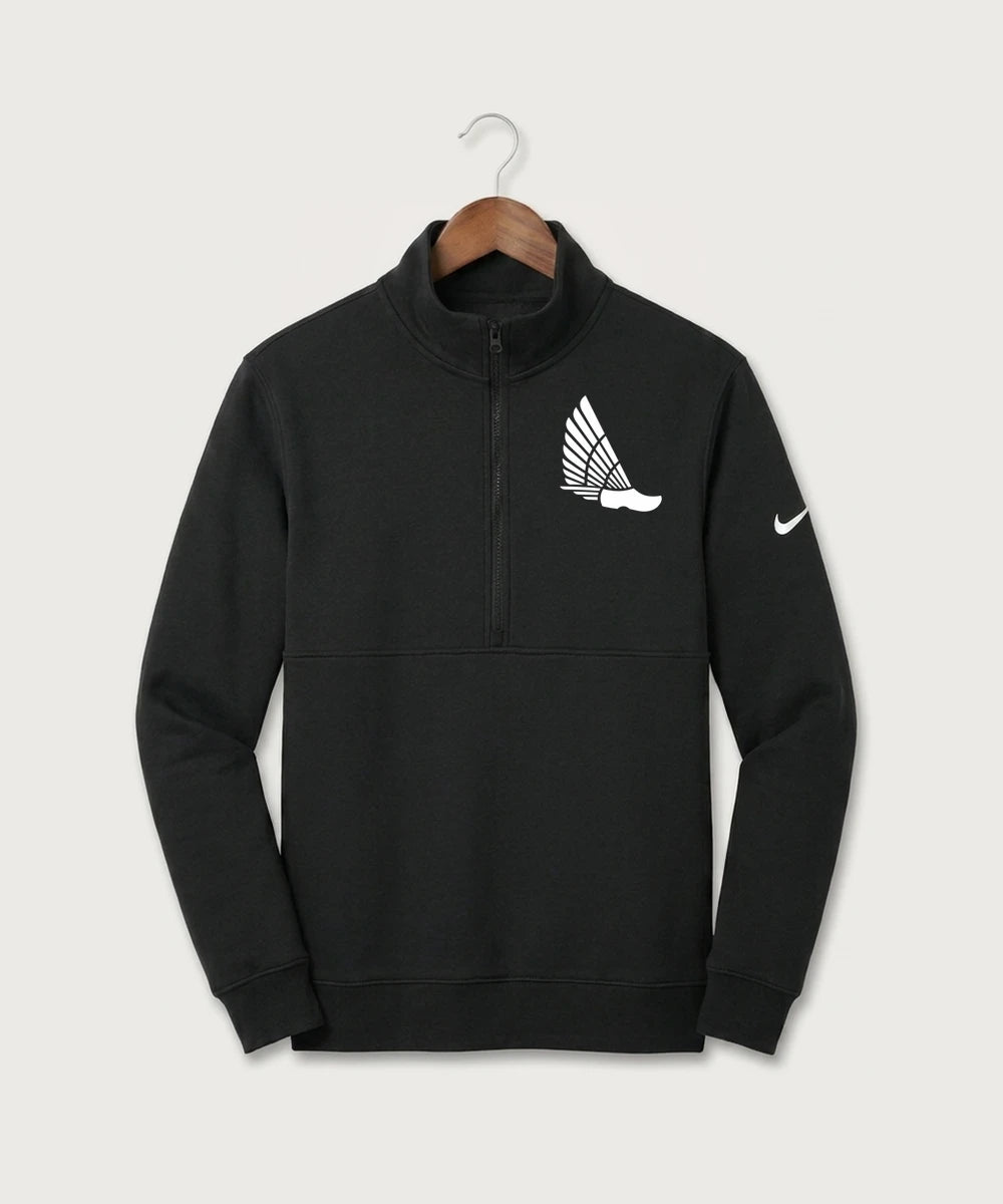 Edgerton High School Band Team Store - Black Nike Club Fleece Sleeve Swoosh 1/2-Zip NKDX6718