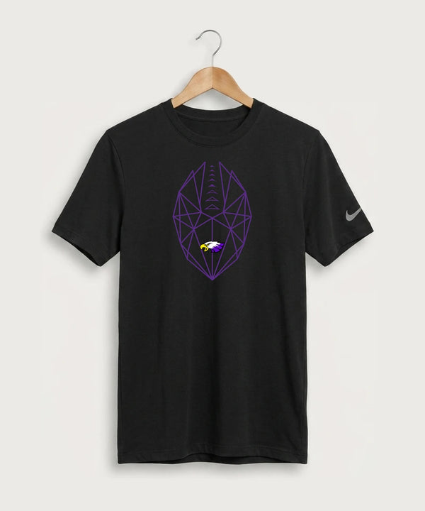 Red Wing High School Football - Black Nike Swoosh Sleeve rLegend Tee NKDX8730