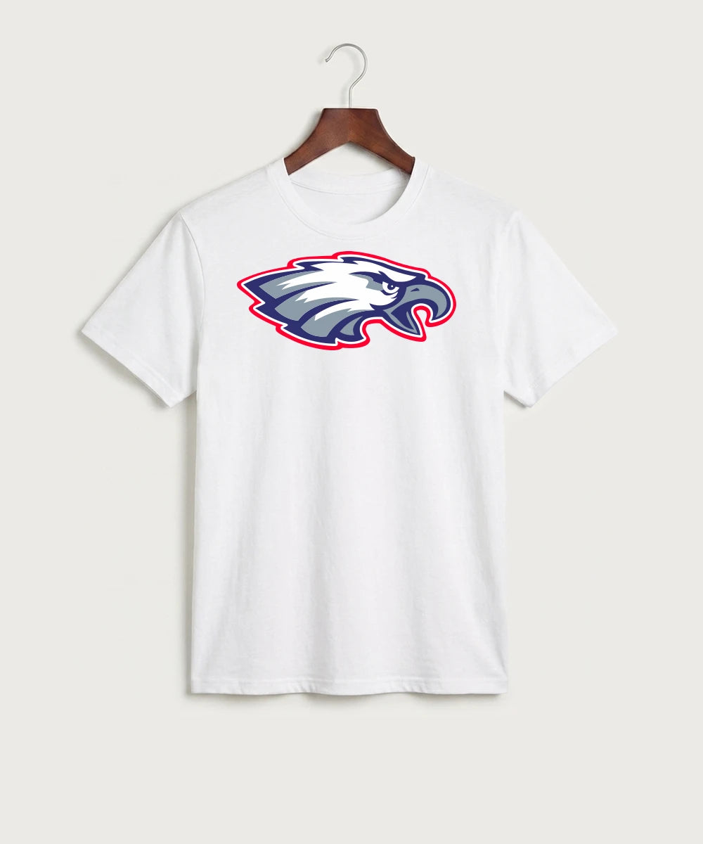 Pequot Lakes High School Football (Boys) - White Port & Co Core Cotton Tee. PC54
