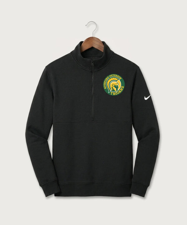 Rushford Peterson High School Football (Boys) - Black Nike Club Fleece Sleeve Swoosh 1/2-Zip NKDX6718