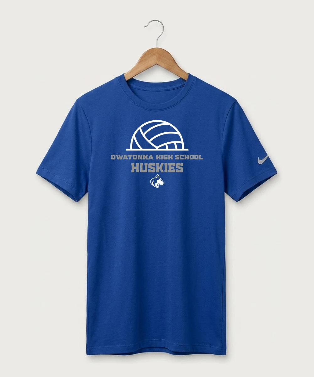 Owatonna High School Volleyball (Girls) - Game Royal Nike Swoosh Sleeve rLegend Tee NKDX8730