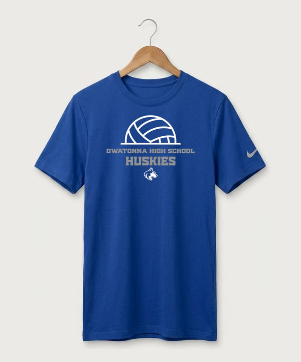 Owatonna High School Volleyball (Girls) - Game Royal Nike Swoosh Sleeve rLegend Tee NKDX8730