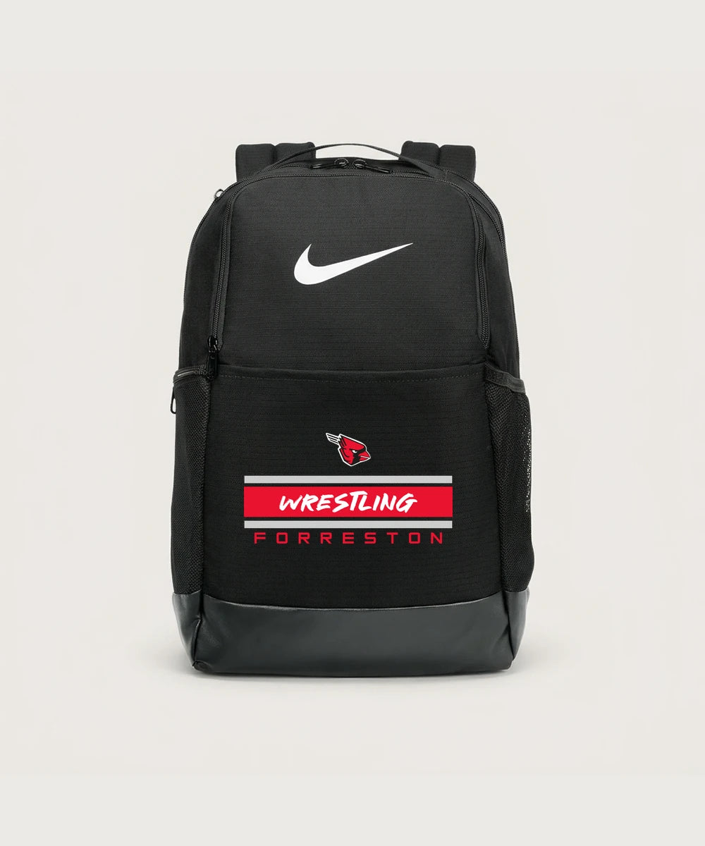 Forreston Wrestling - Black Nike Brasilia Medium Backpack NKDH7709