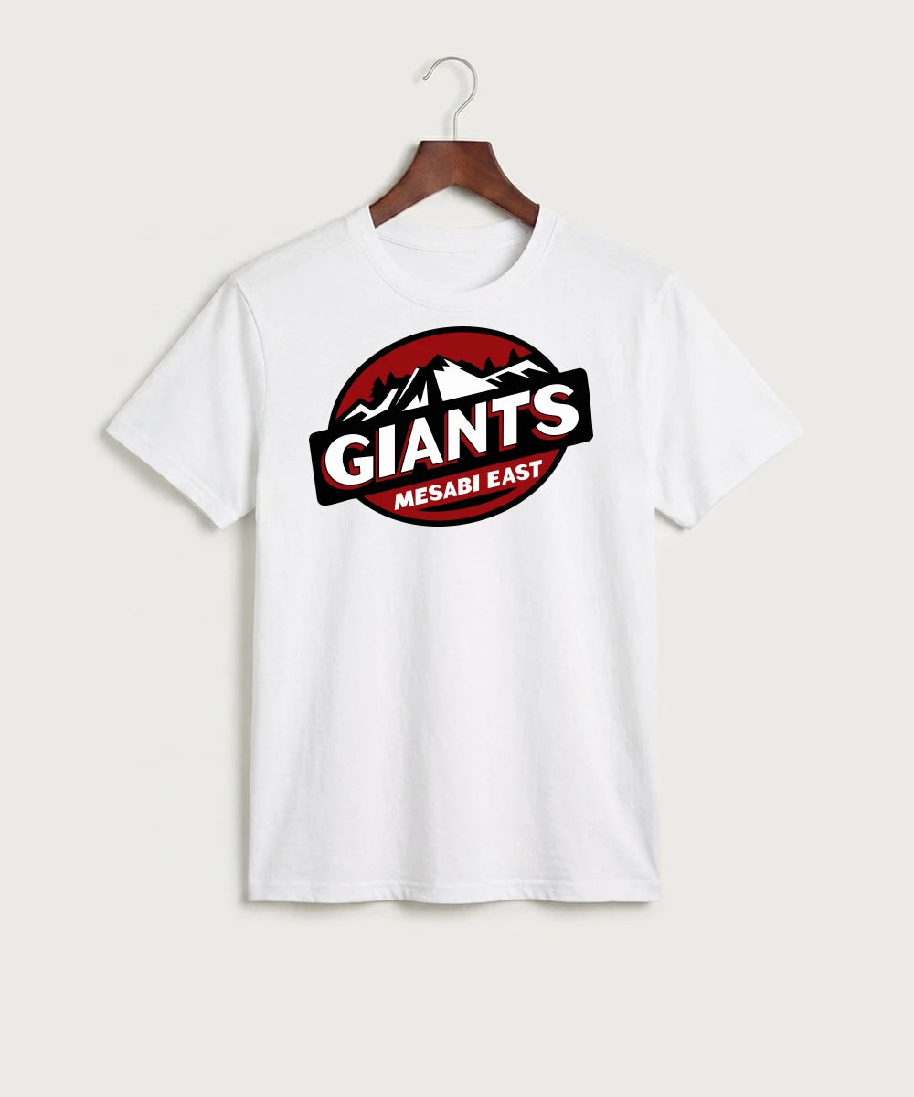 Mesabi East High School Football (Boys) - White Port & Co Core Cotton Tee. PC54