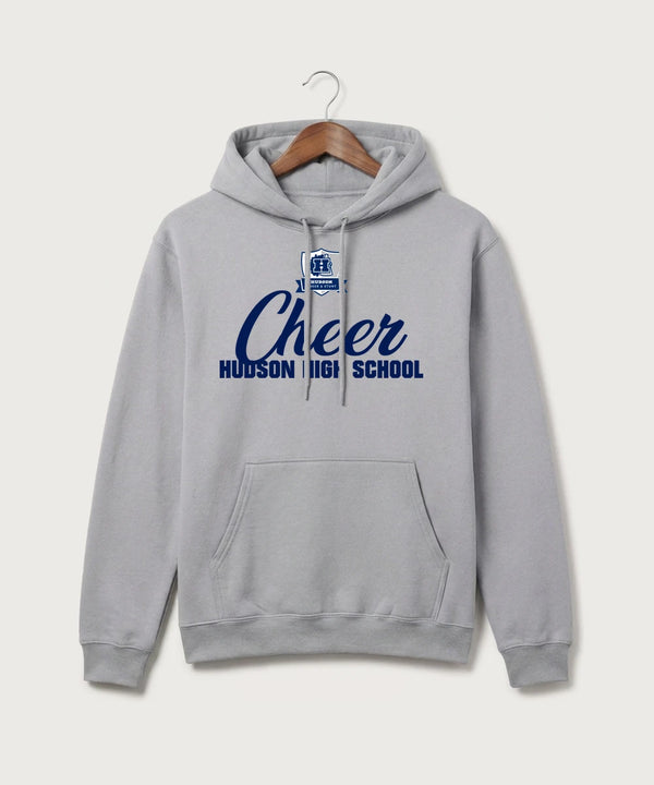 Hudson Cheer & Stunt - Silver Port & Co Core Fleece Pullover Hooded Sweatshirt. PC78H