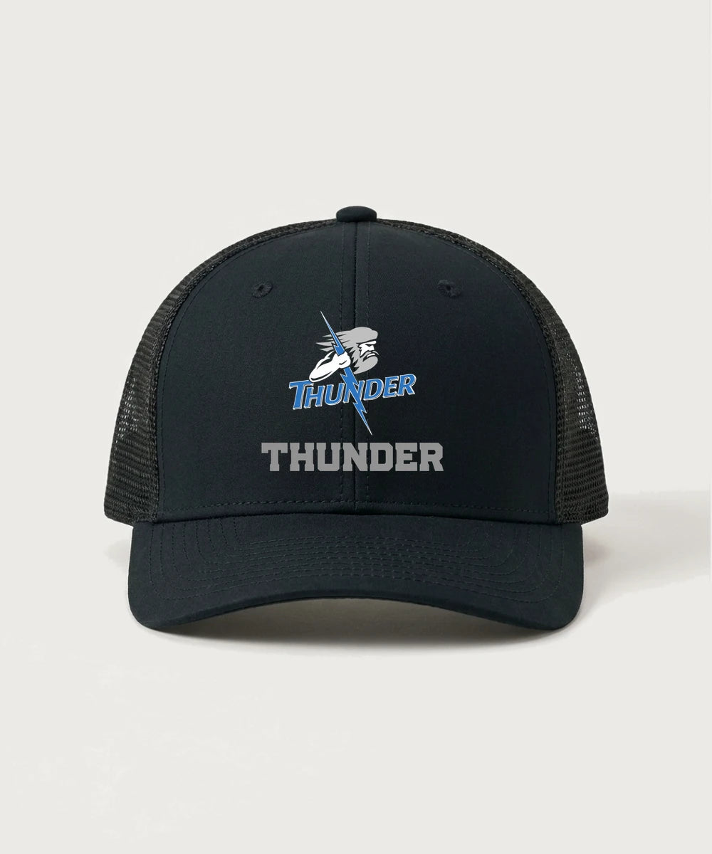 Long Prairie Grey Eagle High School Volleyball (Girls) - Black/ Black Sport-Tek Club Trucker Cap STC46