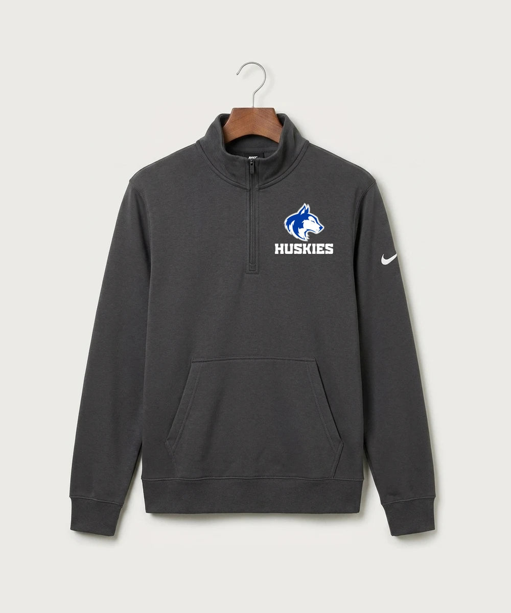 Owatonna High School Volleyball (Girls) - Anthracite Nike Club Fleece Sleeve Swoosh 1/2-Zip NKDX6718