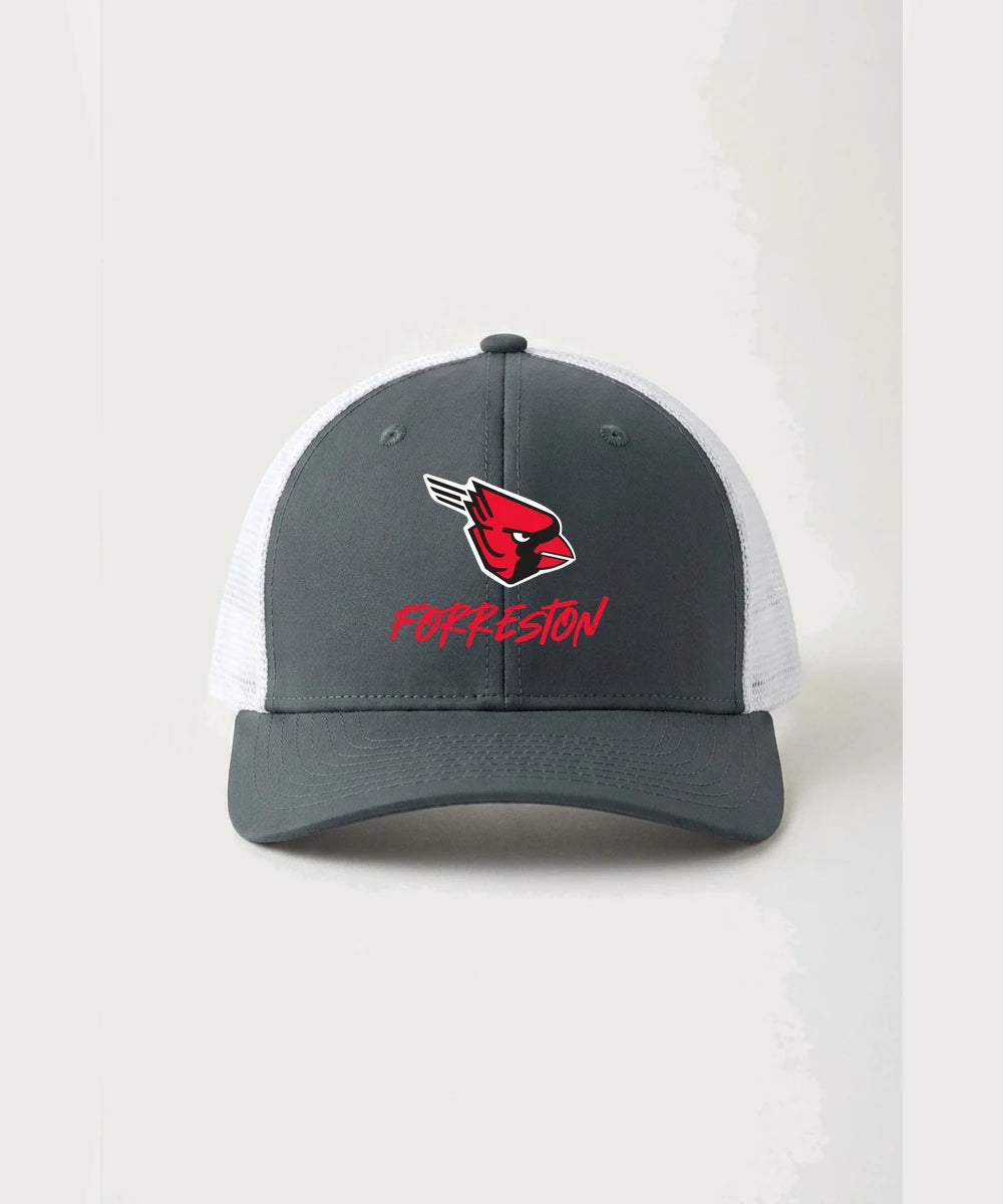 Forreston Cross Country - Iron Grey/ White Sport-Tek Club Trucker Cap STC46