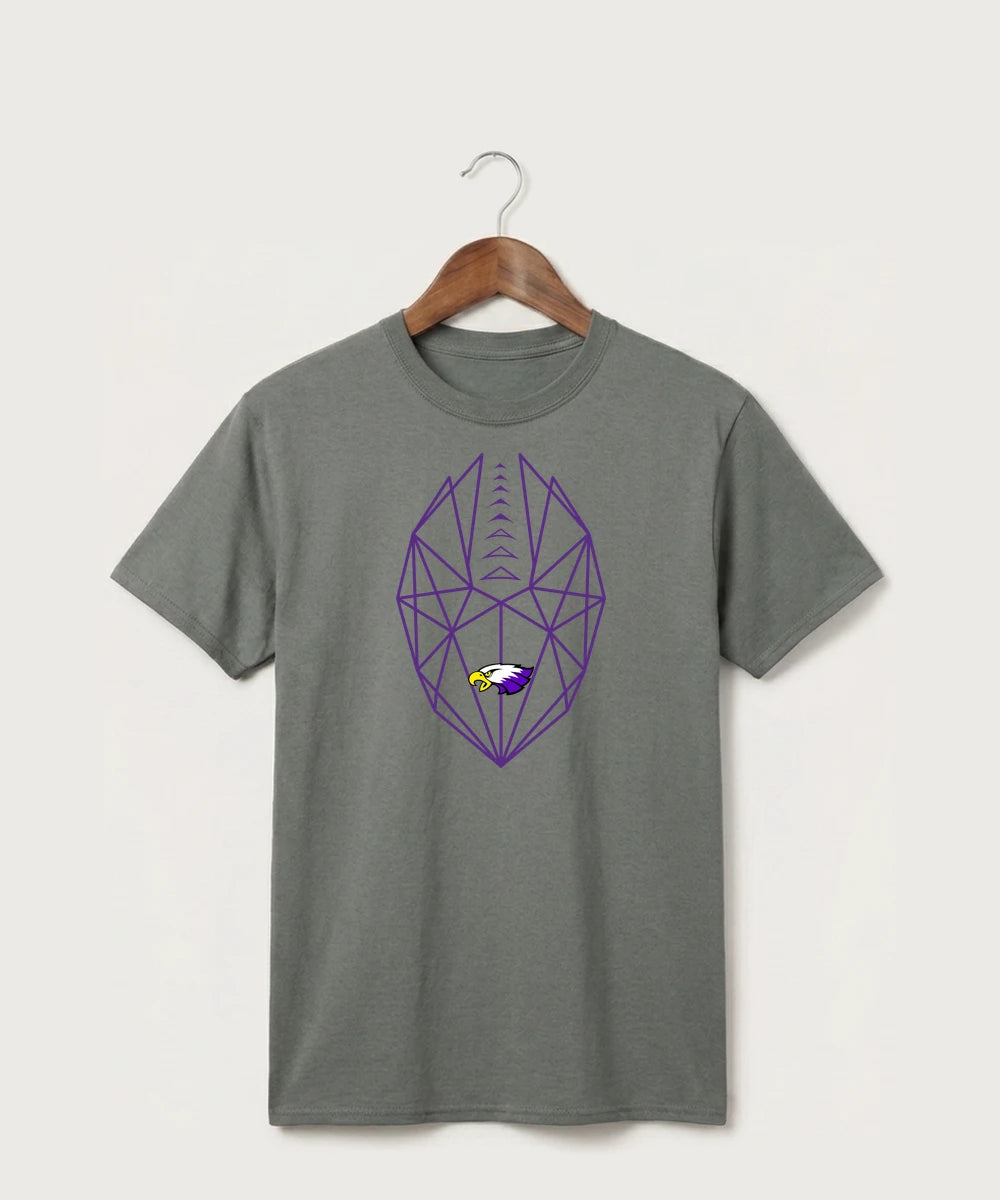 Red Wing High School Football - Medium Grey Port & Co Core Cotton Tee. PC54