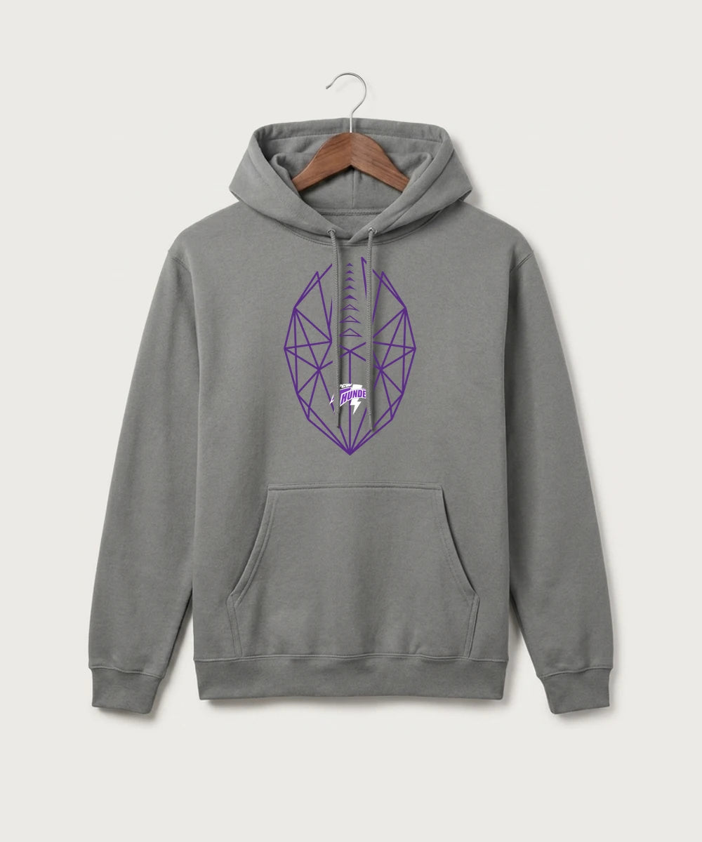 Polk County West Football (Boys) - Medium Grey Port & Co Core Fleece Pullover Hooded Sweatshirt. PC78H