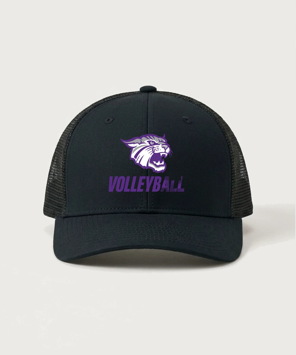 Goodhue High School Volleyball (Girls) - Black/ Black Sport-Tek Club Trucker Cap STC46