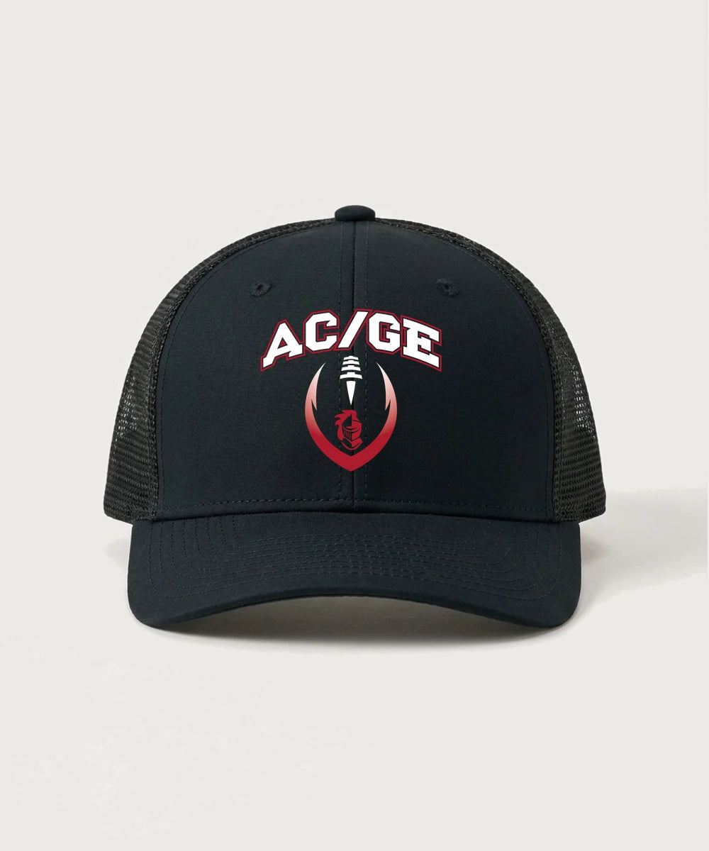 Alden-Conger-Glenville Emmons High School Football (Boys) - Black/ Black Sport-Tek Club Trucker Cap STC46